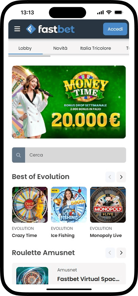 Casinò di vita in Fastbet